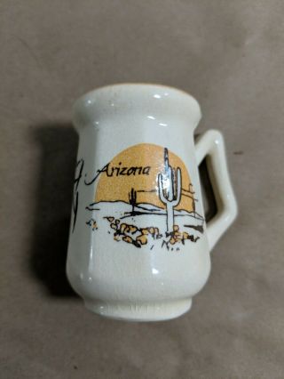 Vintage Arizona Souvenir Miniature Mug 2.  5 " G29