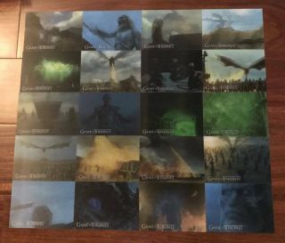 2019 Game Of Thrones Inflexions Complete Set Of Lenticular Motion Cards L1 - L20