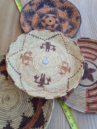 Antique Southwest Native American Indian Coil Basket - 4 items. 2
