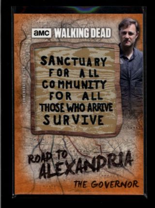 The Governor 2018 Topps The Walking Dead Road To Alexandria Patch 91/99 Ak1124