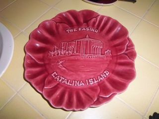 " The Casino " Vintage Plate Old Avalon Catalina Island Souvenir Pottery Cemar