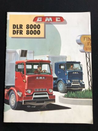 Vtg 1958 Gmc Dlr & Dfr 8000 Tractor Semi Truck Dealer Sales Brochure