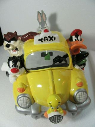 Looney Tunes Nyc Taxi Cab Cookie Jar,  Bugs,  Taz,  Daffy,  Tweety,  Martian