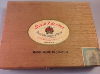 Vintage Wooden Cigar Box: Mario Palomino Cigars,  The Palomino Cigar Co.  Jamaica 2