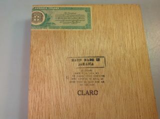 Vintage Wooden Cigar Box: Mario Palomino Cigars,  The Palomino Cigar Co.  Jamaica 3