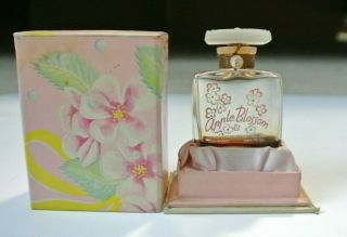 Vtg.  Helena Rubinstein Apple Blossom 1/2 oz Perfume Bottle w/ Seal Box 2