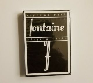 Black Fontaine Playing Cards - And - 1 Of 15,  000
