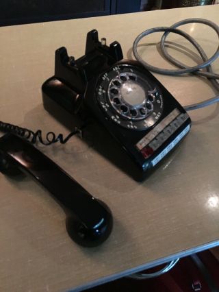 Vintage Black Phone Rotary Dial Multi 6 Line Telephone (western Electric)