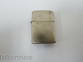 Vintage Zippo Plain Cigarette Lighter D.  1937 Pat No.  2032695