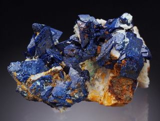Azurite Aesthetic Crystals Cluster - Morocco Oumjrane /ad606