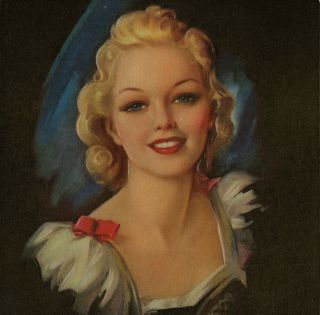 Vintage 1942 Complete Advertising Calendar Jules Erbit Good Girl Art Pin - Up 2