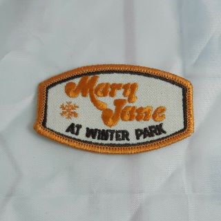 Vintage Ski Patch Winter Park Embroidered Resort Colorado Mary Jane