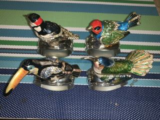 Hans Turnwald Avian Silver - Plated Napkin Rings Birds Set Of 4