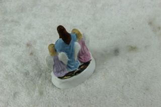 Religious porcelain group madonna mary with angels font holy water 5