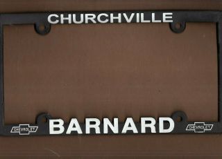 Barnard Dealership License Plate Car Tag Frame - Plastic - Churchville,  York