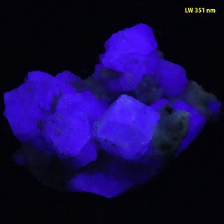 Bb: Fluorescent Fluorite W/ Quartz From Oatman District,  Arizona