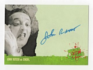 2012 Night Of The Living Dead Autograph A4 John Russo As Ghoul