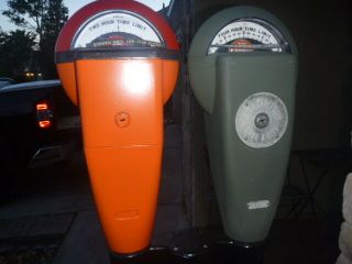 Duncan Miller Parking Meter - with wood base mechanical meter 6