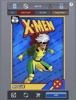 Topps Marvel Collect Retro X - Men 1st Printing Rogue