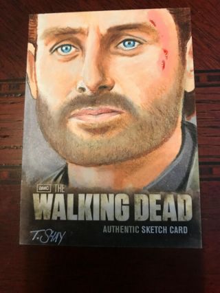 Cryptozoic The Walking Dead Season 2 Rick Grimes 1/1 Sketch Card Tim Shay
