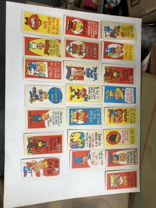 22 1965 Topps Rat Fink Greeting Cards In Near Great Partial Set