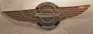 Vintage Walt Disney World Silver Monorail Pilot Wings Cast Member Costume Pin