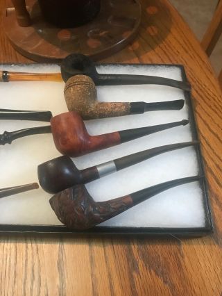 Set of Nine Vintage Estate Smoking Pipes,  Tobacco Jar 6