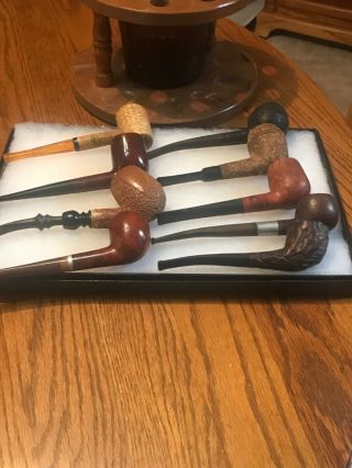 Set of Nine Vintage Estate Smoking Pipes,  Tobacco Jar 8