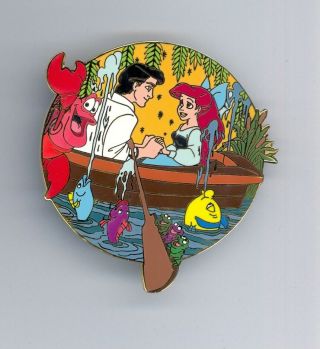 Disney The Little Mermaid Kiss The Girl Prince Eric Ariel In Boat Pin