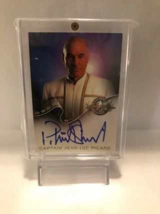 Star Trek Cinema 2000 Autograph A1 Patrick Stewart As Picard