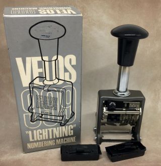 Vintage Velos 999 Lightning Numbering Machine Stamp