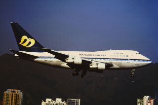 1996 - Hong Kong Photo Slide - Mandarin Airlines B747 - Sp - Kai Tak