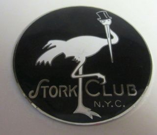Stork Club Night CLUB NYC auto car radiator grill license CRACKED USA 4