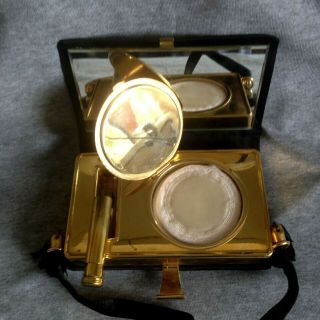 Vintage 1950s Vanity Case /Purse Powder Compact & Lipstick Holder - Vgc - NO RES 4