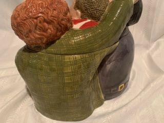 The Three Stooges Moe and Larry and Curly Hand Painted Cookie Jar Clay Art 1997 4