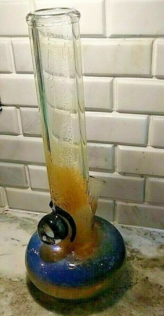 Water Pipe Bong Glass Handmade One Of A Kind 14 " Skull Crush