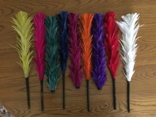 Large Color Changing Plumes Stage Feather Flowers Set Magic Trick Multi Change