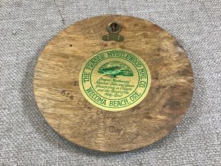 Two Vintage The Fraser Myrtlewood MFG Co.  Wall Plaques Wecoma Beach Ore. 5