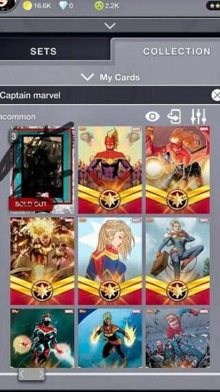 Topps Marvel Collect Captain Marvel Set Of Eleven Digital Cards Without Awards