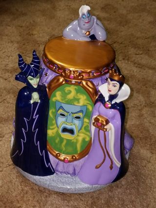 Disney Cookie Jar Villains Maleficent Ursula Evil Queen Magic Mirror C2005