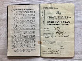 Lithuania 1929 collectible passport with German visa and revenues 2