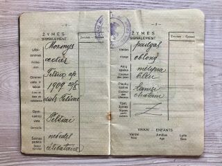 Lithuania 1929 collectible passport with German visa and revenues 3