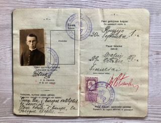 Lithuania 1929 collectible passport with German visa and revenues 4