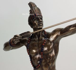 ORISHA Ochosi Oshosi Oxosi God of Hunting Yoruba African Statue Bronze Color 4
