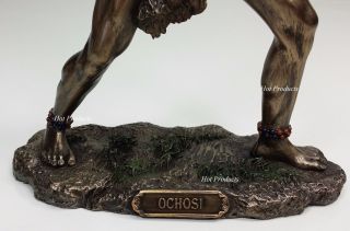 ORISHA Ochosi Oshosi Oxosi God of Hunting Yoruba African Statue Bronze Color 6