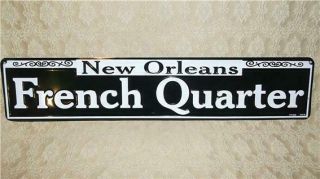 " French Quarter " Metal Street Sign 24 " X5 " Embossed Enamel Display Orleans Nr