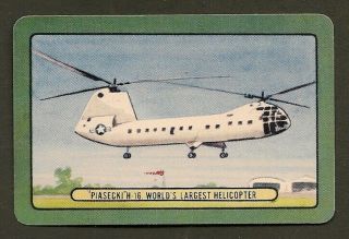 Vintage Coles Swap Card Named Transport Piasecki H - 16 Worlds Largest Helicopter