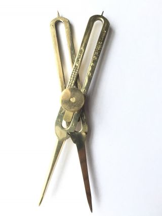 6 " Solid Brass Proportional Divider Drafting Tool.  Usa Seller