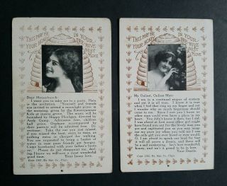 Exhibit Arcade 2 For 1 " This May Bee Your Honey " 1921 Exhibit Supply Co.  Pinup