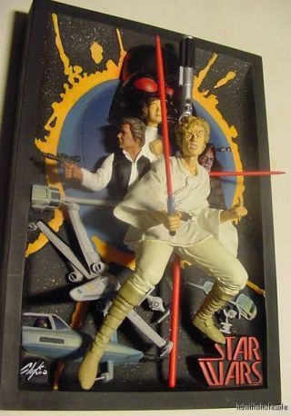 Star Wars Resin 3d Movie Poster Code 3 Comic - Con Hope Chaykin Lightsaber 70s